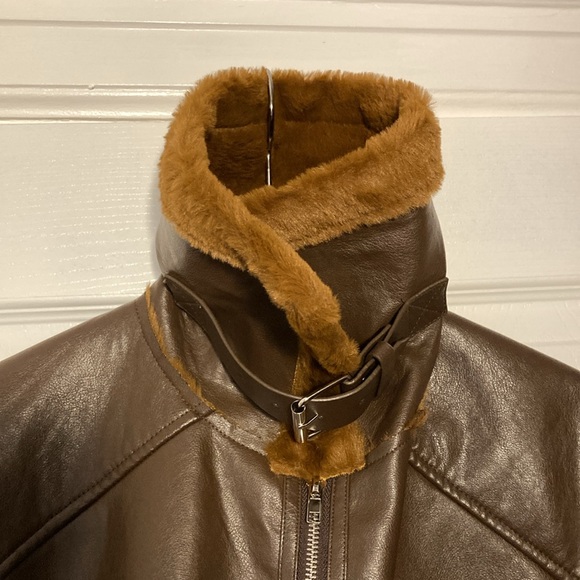 PrettyLittleThing Faux Fur Leather Jacket - Picture 5 of 8
